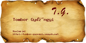 Tombor Gyöngyi névjegykártya